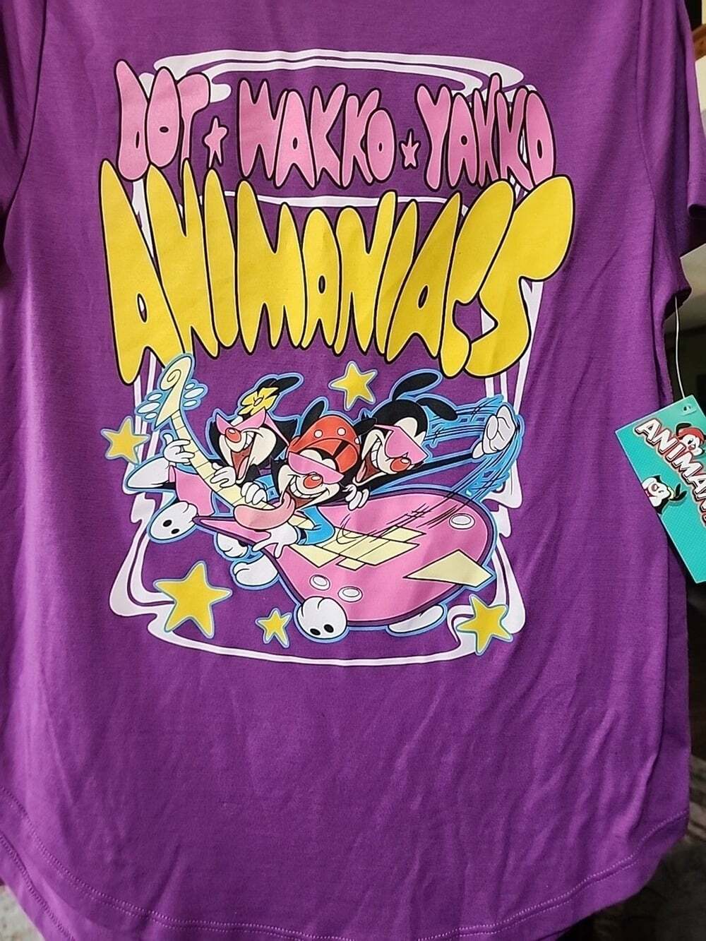 ANIMANIACS Dot Wakko Yakko Licensed Women's Graphic Shirt Medium Nwt CR50 Nice
